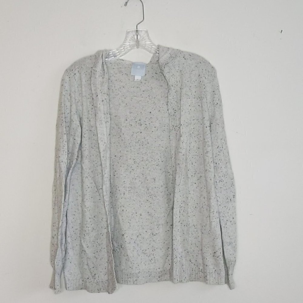 Hooded Grey Sweater Cardigan